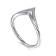 Gabriel & Co. LR51826W45JJ 14K White Gold Curved Double Row Diamond V Ring