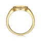 Gabriel & Co. LR51829Y4JJJ 14K Yellow Gold Round Signet Ring with Twisted Rope Frame