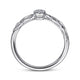 Gabriel & Co. LR51843W45JJ 14K White Gold Floral Diamond Stackable Ring