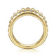 Gabriel & Co. LR51858M45JJ 14K White-Yellow Gold Wide Diamond and Pyramid Ring