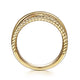Gabriel & Co. LR51875Y4JJJ 14K Yellow Gold Twisted and Plain Criss Cross Ring