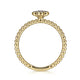 Gabriel & Co. LR51911Y45JJ 14K Yellow Gold Diamond Cluster Clover and Bujukan Bead Ring