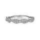 Gabriel & Co. LR51915W45JJ 14K White Gold Twisted Diamond Stackable Ring