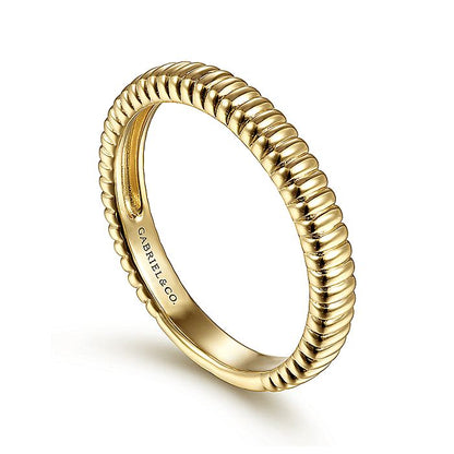 Gabriel & Co. LR51928Y4JJJ 14K Yellow Gold Textured Stackable Ring