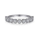Gabriel & Co. LR51932W45JJ 14K White Gold Millgrain Bezel Diamond Stackable Ring