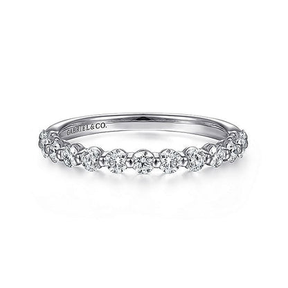 Gabriel & Co. LR51935W45JJ 14K White Gold Single Prong Diamond Ring Band