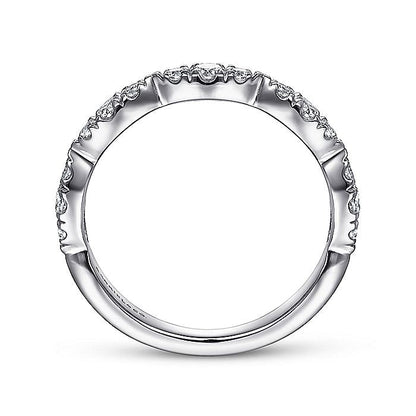 Gabriel & Co. LR51936W45JJ 14K White Gold Diamond Cluster Marquis Station Ring