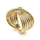Gabriel & Co. LR51953Y4JJJ 14K Yellow Gold Textured Rows Twist Ring