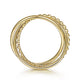 Gabriel & Co. LR51974-6Y4JJJ 14K Yellow Gold Bujukan Criss Cross Eternity Ring