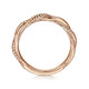 Gabriel & Co. LR51981K4JJJ 14K Rose Gold Twisted Rope Intertwining Ring