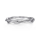 Gabriel & Co. LR51981W4JJJ 14K White Gold Twisted Rope Intertwining Ring