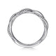 Gabriel & Co. LR51981W4JJJ 14K White Gold Twisted Rope Intertwining Ring