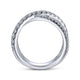 Gabriel & Co. LR51992W45JJ 14K White Gold Diamond Criss Cross Ring