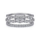 14K White Gold Diamond Easy Stackable Ring