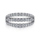 Gabriel & Co. LR52002W45JJ 14K White Gold Three Row Diamond Ring