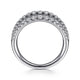 Gabriel & Co. LR52002W45JJ 14K White Gold Three Row Diamond Ring