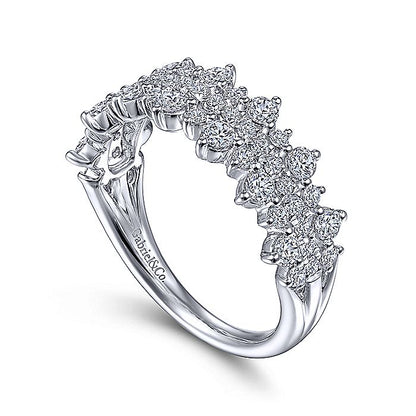 Gabriel & Co. LR52010W45JJ 14K White Gold Pavé Diamond Ring