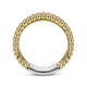 Gabriel & Co. LR52019M45JJ 14K White-Yellow Gold Three Row Diamond and Bujukan Bead Ring