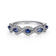 Gabriel & Co. LR52021W45SA 14K White Gold Diamond and Sapphire Twisted Ring