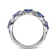 Gabriel & Co. LR52021W45SA 14K White Gold Diamond and Sapphire Twisted Ring