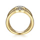 Gabriel & Co. LR52029Y45JJ 14K Yellow Gold Geometric Station Diamond Pavé Statement Ring