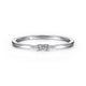 Gabriel & Co. LR52077W43JJ 14K White Gold Ring with Diamond Baguette