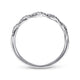 14K White Gold Twisted Diamond Band Ring