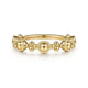 14K Yellow Gold Bujukan Station Delicate Stackable Ring