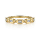 14K Yellow Gold Diamond Geometric Stackable Ring