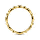 14K Yellow Gold Orzo shape and  Bujukan Bead Station Stackable Ring
