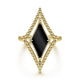 Gabriel & Co. LR52182Y4JOX 14K Yellow Gold Onyx Rhombus Bujukan Ring