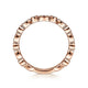 Gabriel & Co. LR5701K45JJ 14K Rose Gold Marquise and Round Station Diamond Ring