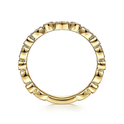 Gabriel & Co. LR5701Y45JJ 14K Yellow Gold Marquise and Round Station Diamond Ring