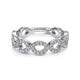 Gabriel & Co. LR6222W45JJ 14K White Gold Open Circles Diamond Band