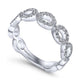 Gabriel & Co. LR6222W45JJ 14K White Gold Open Circles Diamond Band