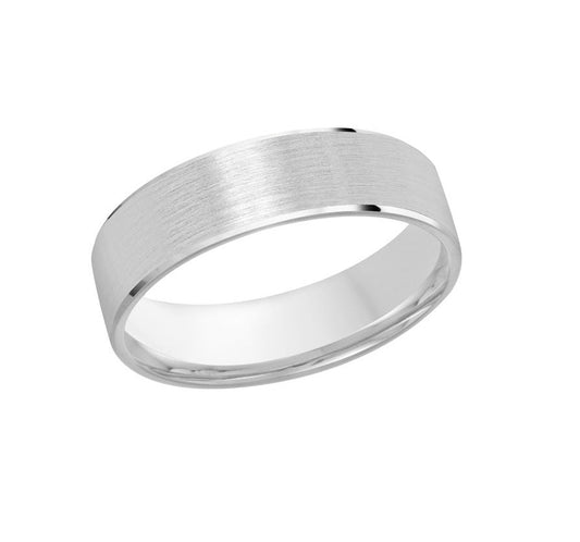 10kt White Gold Classic Satin Finish Wedding Band