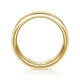 Gabriel & Co. MBH0139-60Y4JJJ 14K Yellow Gold 6mm - Satin Milgrain Channel Men's Wedding Band