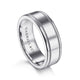 Gabriel & Co. MBH0140-70W4JJJ 14K White Gold 7mm - High Polished Men's Wedding Band with Millgrain
