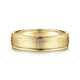 Gabriel & Co. MBH0164-60Y4JJJ 14K Yellow Gold 6mm - Sandblast Polished Edge Men's Wedding Band