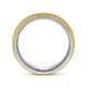 Gabriel & Co. MBH0173-60M4JJJ 14K White-Yellow Gold 6mm - Polished Center and Milgrain Edge Men's Wedding Band