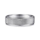 Gabriel & Co. MBL0102-60W4JJJ 14K White Gold 6mm - Brushed Finish and Polished Edge Men's Wedding Band