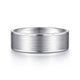 Gabriel & Co. MBL0143-70W4JJJ 14K White Gold 7mm - Satin Finish and Polished Edge Men's Wedding Band