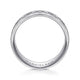 Gabriel & Co. MBM0103-80W4JJJ 14K White Gold 8mm - Engraved Center Pattern, Milgrain Channel Men's Wedding Band