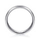Gabriel & Co. MBM0108-60W4JJJ 14K White Gold 6mm - Engraved Channel Center, Satin Finish Men's Wedding Band