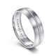 Gabriel & Co. MBM0108-60W4JJJ 14K White Gold 6mm - Engraved Channel Center, Satin Finish Men's Wedding Band