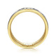 Gabriel & Co. MBM0119-60M4JJJ 14K White-Yellow 6mm - Engraved Center and Millgrain Channel Men's Wedding Band