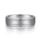 Gabriel & Co. MBM0128-60W4JJJ 14K White Gold 6mm - Satin Polish Center and Milgrain Edge Men's Wedding Band