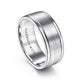 Gabriel & Co. MBM0141-80W4JJJ 14K White Gold 8mm - Satin Center and Polished Edge Men's Wedding Band