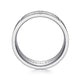 Gabriel & Co. MBM0142-80W4JJJ 14K White Gold 8mm - Grooved Elongated Checkered Pattern Men's Wedding Band