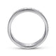 Gabriel & Co. MBM0157-60W4JJJ 14K White Gold 6mm - Hammered Center, Polished Edge Men's Wedding Band